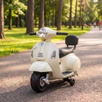 AIYAPLAY Elektryczny motocykl dziecięcy Mini Vespa GTS 6V z akumulatorem litowym Ergonomiczne siedzisko i oparcie 1,5-3 lat(m-2)