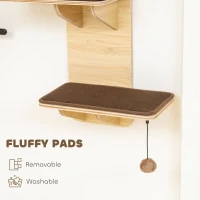 PawHut 4-Level Door Mounted Cat Tree with Washable Plush Mats, Toy Balls, Door Hanging Cat Shelf for Indoor Cats(m-6)