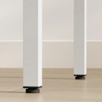 HOMCOM Conjunto Mesa Comedor con 4 Sillas, Mesa Rectangular 108 cm, Sillas con Respaldo de Listones, Roble y Blanco(m-7)