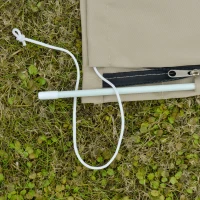 Outsunny Copertura per Ombrellone Impermeabile, Copri Ombrellone da Giardino Antistrappo, Cachi Φ63 x 164cm(m-9)