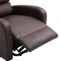 Power Lift Recliner Massage Chair with Heat & Vibration, Heavy Duty Safety Motion, Side Pockets, Remote Control, 73x91x109 cm, Brown(m-9)