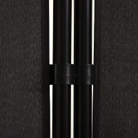 HOMCOM Biombo Separador de Ambientes de 3 Paneles 253x50x182 cm Divisor de Habitación Plegable con 6 Pies de Metal Negro(m-9)