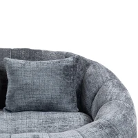 Cozy Oversized Bean Bag Sofa with 2 Matching Pillows, Soft 2-Seat Sectional Couch for Living Room and Bedroom, 145L x 95W x 63H cm, Grey(m-11)