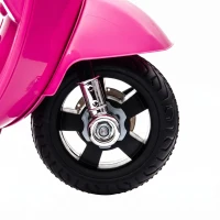 HOMCOM Vespa Licensed 6V Kids Electric Motorbike Ride On Motorcycle  Battery Powered for 18-36 Months with Horn, Pink(m-11)