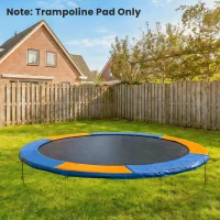 HOMCOM 8FT Trampoline Spring Cover, Plastic Trampoline Pad Replacement Safety Guard, Yellow and Blue(m-7)