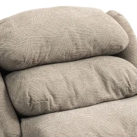 HOMCOM Velvet-Feel Electric Riser Recliner Chair - Khaki(m-13)