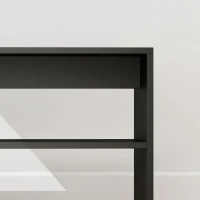 HOMCOM Mesa de Centro Moderna de Madera con 2 Niveles y Balda Abierta 100x40x41,5 cm Negro(m-10)