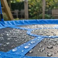 AIYAPLAY Balançoire nid d'oiseau, balançoire pour 2 enfants avec cordes réglables en hauteur, siège rond Ø 80 cm, bleu(m-9)