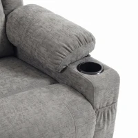 HOMCOM Oversized Riser Recliner Chair with Massage and Heat, Power Lift Recliner for Elderly with Wide Seat and Back, Grey(m-11)