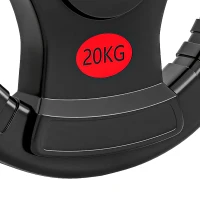SPORTNOW Olympic Weight Plate, 2"/5cm Weight Disc with Tri-Grips, 20kg Dumbbell Plate for Weightlifting and Strength Training Home Gym Fitness Workout, Black(m-11)