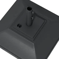 Outsunny 60kg Water/Sand Fillable Parasol Base, with Wheels - Black(m-8)