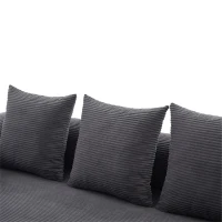 Cozy Compressible Folding Sofa with Detachable Metal Frame, Soft Modular Sectional Couch for Small Apartment, 110L x 33W x 33H cm, Dark Gray(m-11)