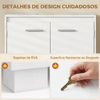 HOMCOM Móvel de Casa de Banho Moderno e Independente para Lavatório com Recorte em U e Prateleira Ajustável, Branco(m-7)