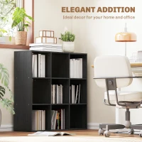 HOMCOM Nine-Cube Storage Shelf - Black(m-6)