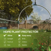 Outsunny Galvanised Steel Fruit Cage, Plant Protection Tent with Zipped Door, 1.2 x 1.2 x 1.9m, Black(m-4)