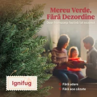 HOMCOM Brad de Crăciun artificial Slim 210 cm cu 401 ramuri, model brad, bază din plastic, verde(m-4)