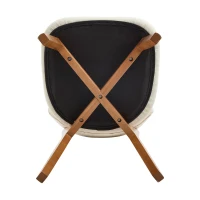 Stylish Mid-Century Dining Chairs with Ergonomic Backrest, Comfortable Upholstered Side Chairs for Dining Room, 47L x 54.5W x 77H cm, Beige(m-11)
