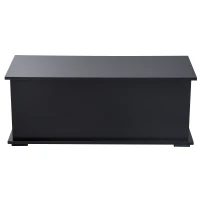 HOMCOM Baú de Armazenamento de Madeira Banco de Armazenamento para Dormitório Sala de Estar Carga Máxima 60kg 100x40x40 cm Preto(m-7)