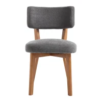 Stylish Mid-Century Dining Chairs with Ergonomic Backrest, Comfortable Upholstered Side Chairs for Dining Room, 47L x 54.5W x 77H cm, Beige(m-2)