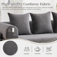 Cozy Compressible Folding Sofa with Detachable Metal Frame, Soft Modular Sectional Couch for Small Apartment, 110L x 33W x 33H cm, Dark Gray(m-8)