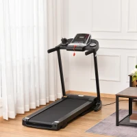 HOMCOM Folding Treadmill, 2.0HP Incline Treadmill Running Machine, 12.8 km/h, with LED Display, Manual Incline, 12 Preset Programs, Drink & Phone Holder for Home Gym Fitness(m-8)