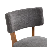Stylish Mid-Century Dining Chairs with Ergonomic Backrest, Comfortable Upholstered Side Chairs for Dining Room, 47L x 54.5W x 77H cm, Beige(m-10)