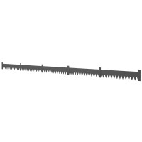 Outsunny 5pcs Garden Fence, Metal Picket Fence Panels, 102x15cm, Black(m-1)