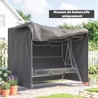 Outsunny Housse de protection pour balancelle de jardin housse de balancelle de jardin toile oxford 177 x 114 x 152 cm gris foncé(m-13)