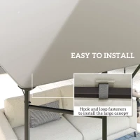 Outsunny 3 x 3(m) Gazebo Canopy Replacement, for 01-0867 - Light Grey(m-5)