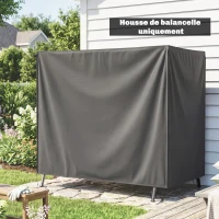Outsunny Housse de protection pour balancelle de jardin housse de balancelle de jardin toile oxford 177 x 114 x 152 cm gris foncé(m-7)
