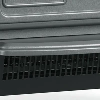 HOMCOM Electric Fireplace Stove, 1000W/2000W, Freestanding Electric Fire with LED Flame Effect, Adjustable Thermostat, Grey(m-13)