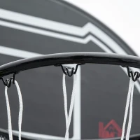 HOMCOM Tabela de Basquetebol para Exterior Altura Ajustável 160-210 cm com Rodas e Base Preenchível 76x48x254 cm Preto(m-9)