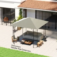 Outsunny 3 x 3(m) Gazebo Canopy Replacement, for 01-0867 - Light Grey(m-10)