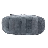 Cozy Oversized Bean Bag Sofa with 2 Matching Pillows, Soft 2-Seat Sectional Couch for Living Room and Bedroom, 145L x 95W x 63H cm, Grey(m-15)