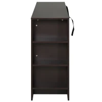 HOMCOM Credenza in Stile Classico per Sala da Pranzo in Legno Scuro(m-9)