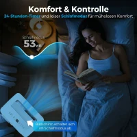 HOMCOM Tragbares Klimagerät mit 12.000 BTU, 4-in-1 Klimaanlage mit WiFi- und Sprachsteuerung, Kühlung, Entfeuchter, Ventilator, Schlafmodus(m-7)