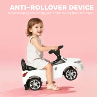 HOMCOM Ride on Car Baby Toddler Walker Foot to Floor Sliding Car Slider, White(m-5)