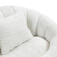 Cozy Oversized Bean Bag Sofa with 2 Matching Pillows, Soft 2-Seat Sectional Couch for Living Room and Bedroom, 145L x 95W x 63H cm, Beige(m-11)