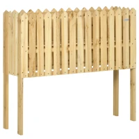 Outsunny 2-in-1 Gartenzaun und Pflanzenständer, wetterfester Anstrich, Massivholz, 100 x 30 x 90 cm(m-1)