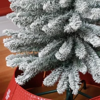 HOMCOM 7ft Artificial Snowy Pencil Christmas Tree - White(m-8)