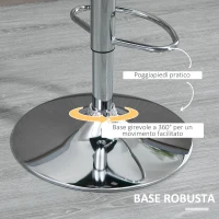 HOMCOM Set 2 Sgabelli da Bar Moderni e Girevoli con Schienale Alto e Poggiapiedi, Sgabelli da Cucina Imbottiti con Altezza Regolabile in Tessuto Verde, 41x51x97-117cm(m-7)