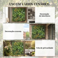 Outsunny Sebe Artificial para Ocultação de Jardim em Rolo 1x1 m Vedação de Privacidade de Hera Artificial para Varanda Exterior(m-7)