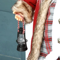 HOMCOM 120cm Animated Santa Claus Figure, with Sound - Red(m-8)