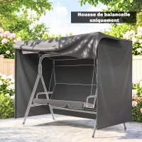 Outsunny Housse de protection pour balancelle de jardin housse de balancelle de jardin toile oxford 177 x 114 x 152 cm gris foncé(m-14)