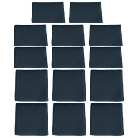 Outsunny Lot de 14 Housses de Rechange Coussins Salon de Jardin - 6 Housses Coussin d'assise, 8 Housses Coussin Dossier Bleu(m-11)