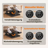 SPORTNOW Mini Ellipsentrainer für Zuhause Untertisch Elektrischer Crosstrainer mit Fernbedienung LED-Display 12 Geschwindigkeiten(m-4)