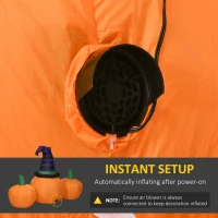 Outsunny 6ft Inflatable Halloween Large Pumpkin in Hat with Four Small Pumpkins, Blow-Up Outdoor LED Display for Lawn, Garden, Party(m-4)