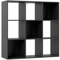 HOMCOM Nine-Cube Storage Shelf - Black(m-1)