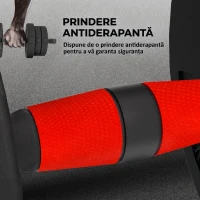 HOMCOM Set 2 Gantere Antialunecare cu 12 Discuri de Greutăți, 20 kg în total și Conector, din Oțel, HDPE și Nisip, Negru(m-5)
