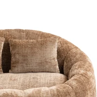 Cozy Oversized Bean Bag Sofa with 2 Matching Pillows, Soft 2-Seat Sectional Couch for Living Room and Bedroom, 145L x 95W x 63H cm, Coffee(m-11)